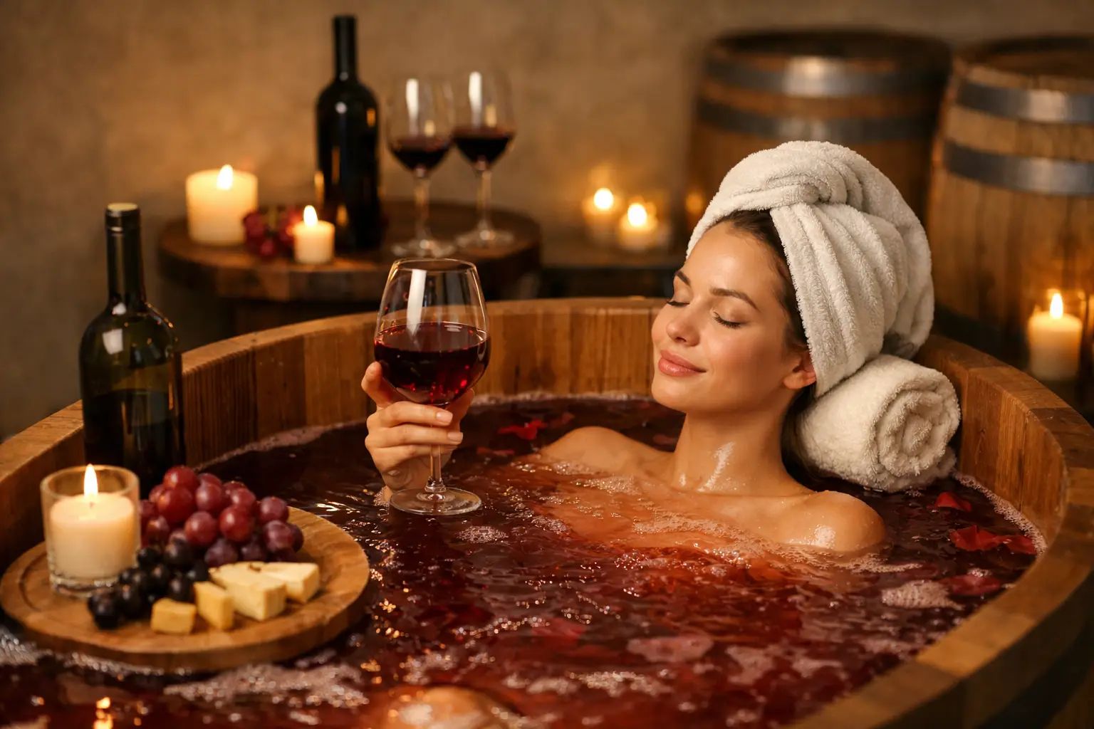Vínny kúpeľ v amel spa: čo od neho čakať